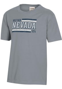 ComfortWash Nevada Wolf Pack Youth Grey Garment Dyed Short Sleeve T-Shirt