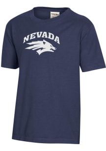 ComfortWash Nevada Wolf Pack Youth Blue Garment Dyed Short Sleeve T-Shirt