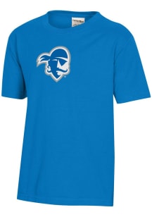 ComfortWash Seton Hall Pirates Youth Blue Garment Dyed Short Sleeve T-Shirt
