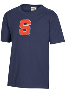 ComfortWash Syracuse Orange Youth Blue Garment Dyed Short Sleeve T-Shirt