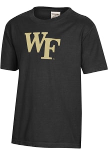 ComfortWash Wake Forest Demon Deacons Youth Black Garment Dyed Short Sleeve T-Shirt