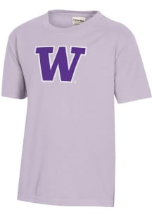ComfortWash Washington Huskies Youth Purple Garment Dyed Short Sleeve T-Shirt