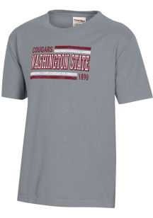 ComfortWash Washington State Cougars Youth Grey Garment Dyed Short Sleeve T-Shirt