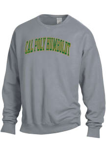 ComfortWash Cal Poly Humboldt Lumberjacks Mens Grey Garment Dyed Long Sleeve Crew Sweatshirt