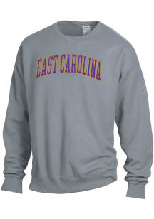 ComfortWash East Carolina Pirates Mens Grey Garment Dyed Long Sleeve Crew Sweatshirt