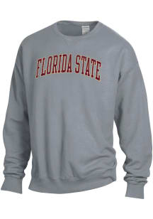 ComfortWash Florida State Seminoles Mens Grey Garment Dyed Long Sleeve Crew Sweatshirt