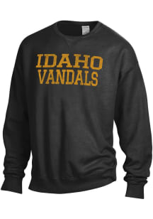 ComfortWash Idaho Vandals Mens Black Garment Dyed Long Sleeve Crew Sweatshirt