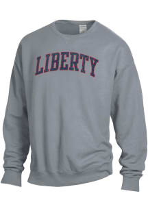 ComfortWash Liberty Flames Mens Grey Garment Dyed Long Sleeve Crew Sweatshirt