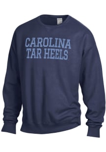ComfortWash North Carolina Tar Heels Mens Blue Garment Dyed Long Sleeve Crew Sweatshirt