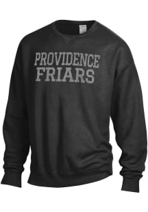 ComfortWash Providence Friars Mens Black Garment Dyed Long Sleeve Crew Sweatshirt