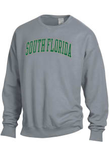 ComfortWash South Florida Bulls Mens Grey Garment Dyed Long Sleeve Crew Sweatshirt