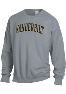 ComfortWash Vanderbilt Commodores Mens Grey Garment Dyed Long Sleeve Crew Sweatshirt