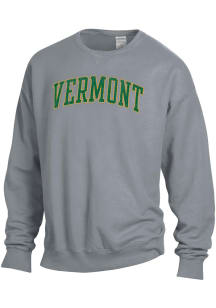 ComfortWash Vermont Catamounts Mens Grey Garment Dyed Long Sleeve Crew Sweatshirt