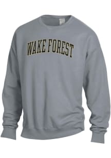 ComfortWash Wake Forest Demon Deacons Mens Grey Garment Dyed Long Sleeve Crew Sweatshirt