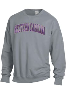 ComfortWash Western Carolina Mens Grey Garment Dyed Long Sleeve Crew Sweatshirt