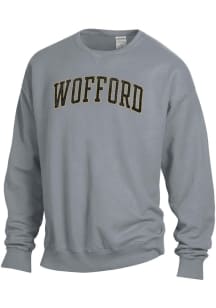 ComfortWash Wofford Terriers Mens Grey Garment Dyed Long Sleeve Crew Sweatshirt