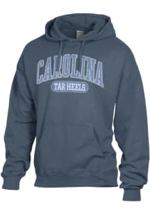 ComfortWash North Carolina Tar Heels Mens Blue Garment Dyed Long Sleeve Hoodie