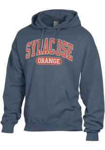 ComfortWash Syracuse Orange Mens Blue Garment Dyed Long Sleeve Hoodie