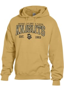 ComfortWash UCF Knights Mens Yellow Garment Dyed Long Sleeve Hoodie