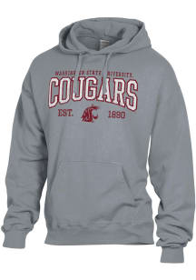 ComfortWash Washington State Cougars Mens Grey Garment Dyed Long Sleeve Hoodie