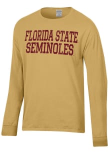 ComfortWash Florida State Seminoles Yellow Garment Dyed Long Sleeve T Shirt