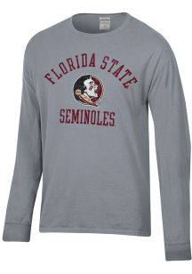 ComfortWash Florida State Seminoles Grey Garment Dyed Long Sleeve T Shirt