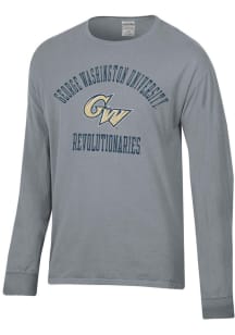 ComfortWash George Washington Revolutionaries Grey Garment Dyed Long Sleeve T Shirt