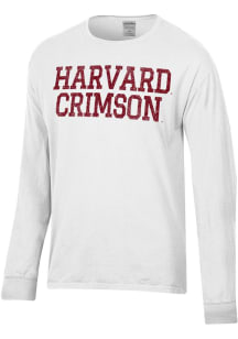ComfortWash Harvard Crimson White Garment Dyed Long Sleeve T Shirt