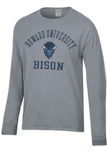 ComfortWash Howard Bison Grey Garment Dyed Long Sleeve T Shirt
