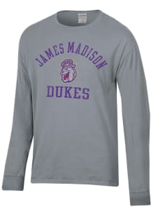 ComfortWash James Madison Dukes Grey Garment Dyed Long Sleeve T Shirt