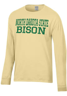 ComfortWash North Dakota State Bison Yellow Garment Dyed Long Sleeve T Shirt