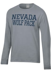 ComfortWash Nevada Wolf Pack Grey Garment Dyed Long Sleeve T Shirt