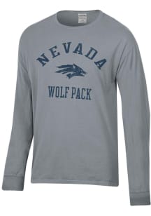 ComfortWash Nevada Wolf Pack Grey Garment Dyed Long Sleeve T Shirt