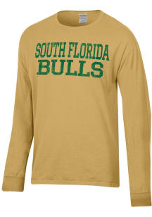 ComfortWash South Florida Bulls Yellow Garment Dyed Long Sleeve T Shirt