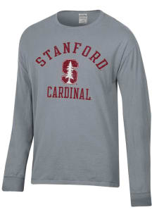 ComfortWash Stanford Cardinal Grey Garment Dyed Long Sleeve T Shirt