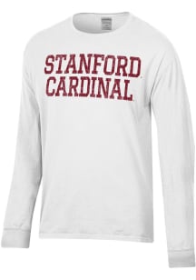 ComfortWash Stanford Cardinal White Garment Dyed Long Sleeve T Shirt