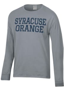 ComfortWash Syracuse Orange Grey Garment Dyed Long Sleeve T Shirt