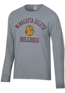 ComfortWash UMD Bulldogs Grey Garment Dyed Long Sleeve T Shirt