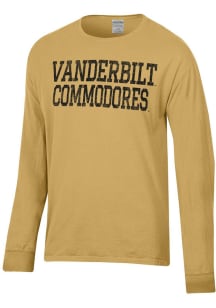 ComfortWash Vanderbilt Commodores Yellow Garment Dyed Long Sleeve T Shirt