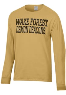 ComfortWash Wake Forest Demon Deacons Yellow Garment Dyed Long Sleeve T Shirt