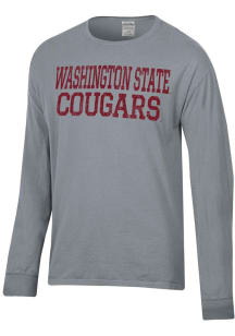 ComfortWash Washington State Cougars Grey Garment Dyed Long Sleeve T Shirt