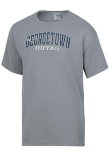 ComfortWash Georgetown Hoyas Grey Garment Dyed Short Sleeve T Shirt
