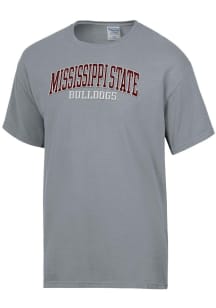 ComfortWash Mississippi State Bulldogs Grey Garment Dyed Short Sleeve T Shirt