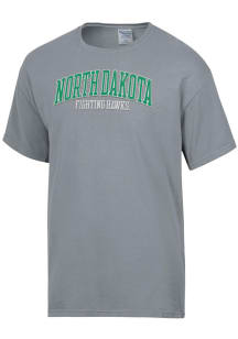 ComfortWash North Dakota Fighting Hawks Grey Garment Dyed Short Sleeve T Shirt