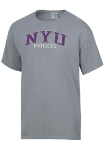 ComfortWash NYU Violets Grey Garment Dyed Short Sleeve T Shirt