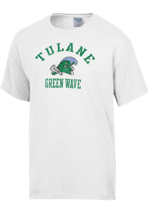 ComfortWash Tulane Green Wave White Garment Dyed Short Sleeve T Shirt