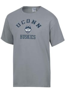 ComfortWash UConn Huskies Charcoal Garment Dyed Graphic Short Sleeve T Shirt