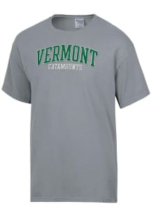 ComfortWash Vermont Catamounts Grey Garment Dyed Short Sleeve T Shirt