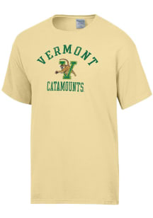 ComfortWash Vermont Catamounts Yellow Garment Dyed Short Sleeve T Shirt
