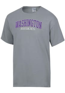 ComfortWash Washington Huskies Grey Garment Dyed Short Sleeve T Shirt